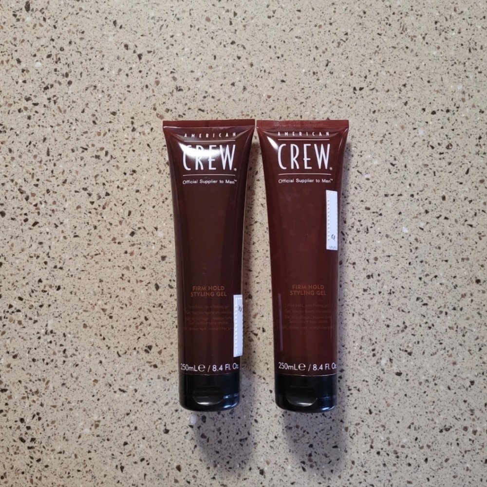 2 American Crew Firm Hold Mens Hair Styling Gel Official Supplier To Men 8.4 oz